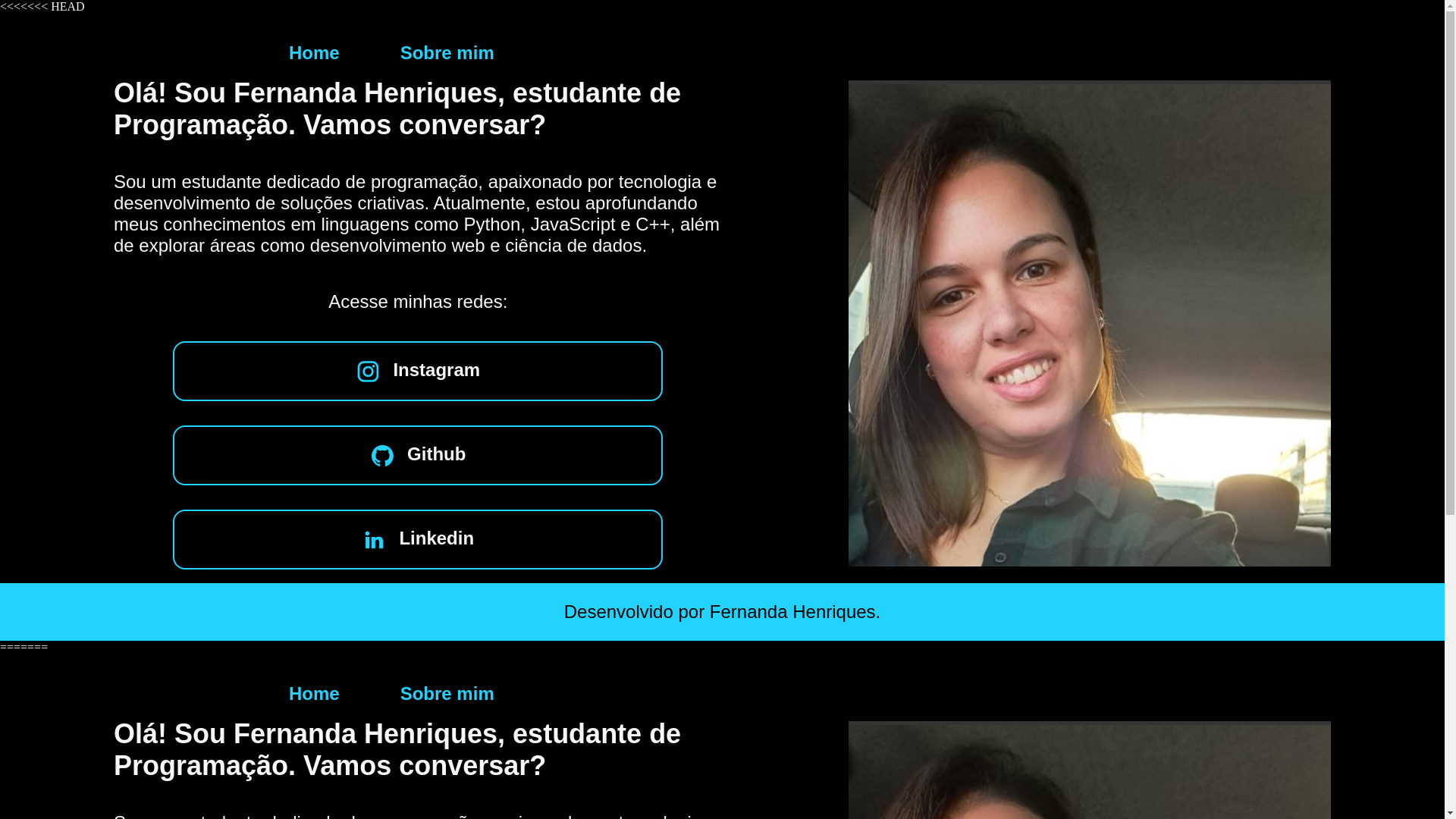 website screenshot of https://devfernandahenriques.tech/
