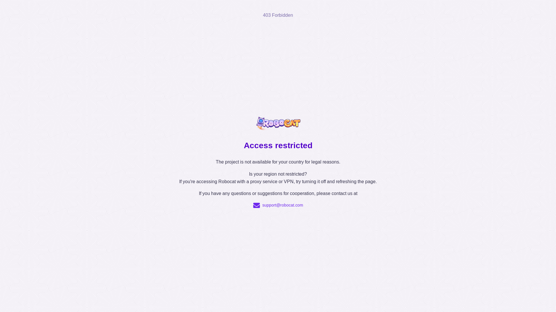 website screenshot of https://robocat-5886.com/