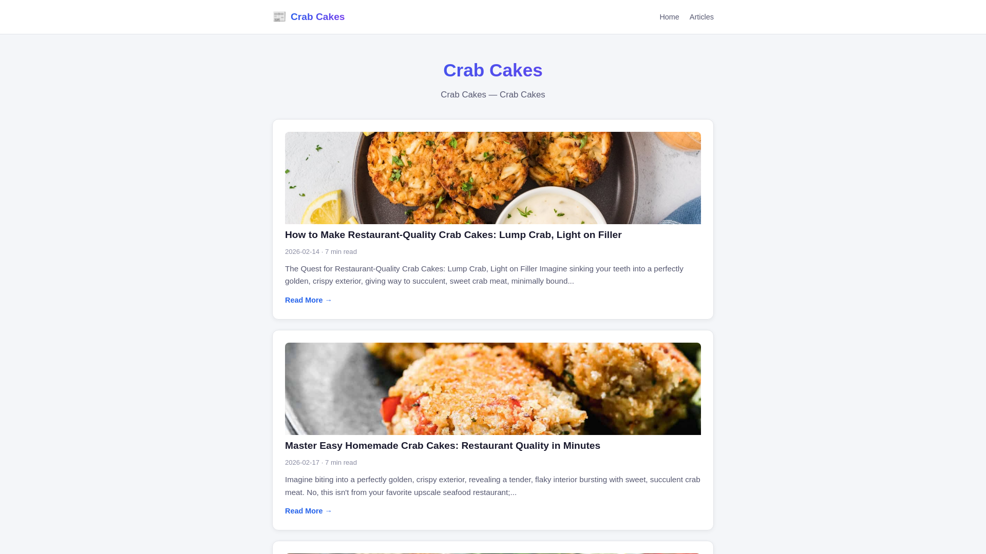 website screenshot of https://crab-cakes.pages.dev/
