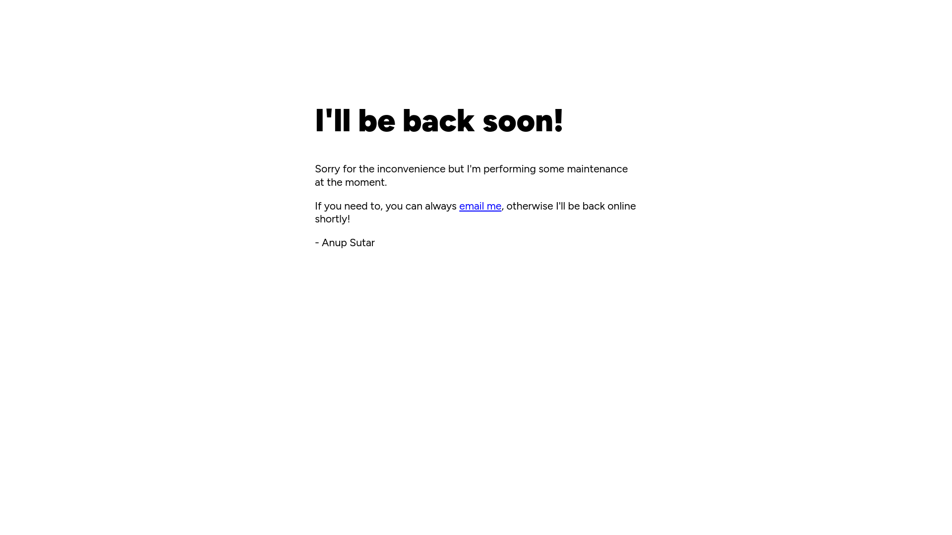 website screenshot of https://anup.pages.dev/