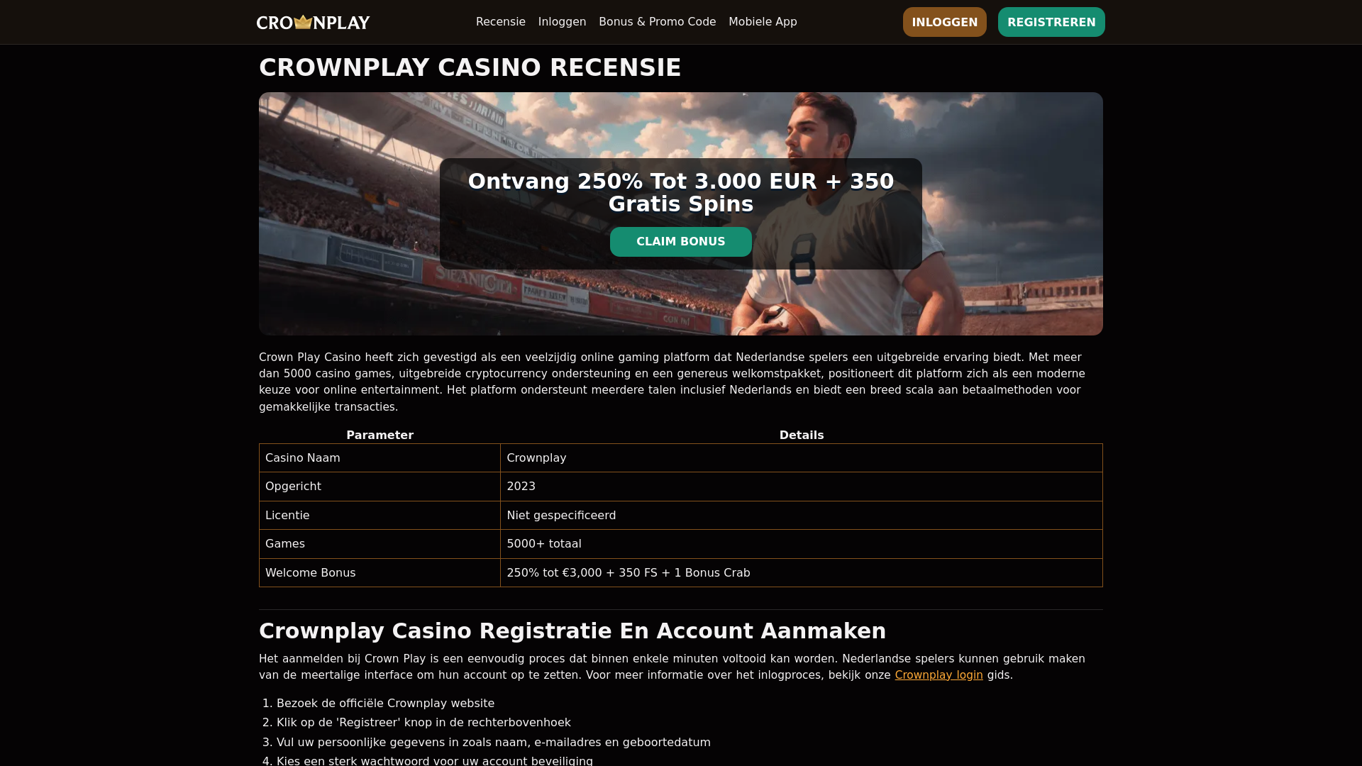 website screenshot of https://crownplaycasino-nl.com/