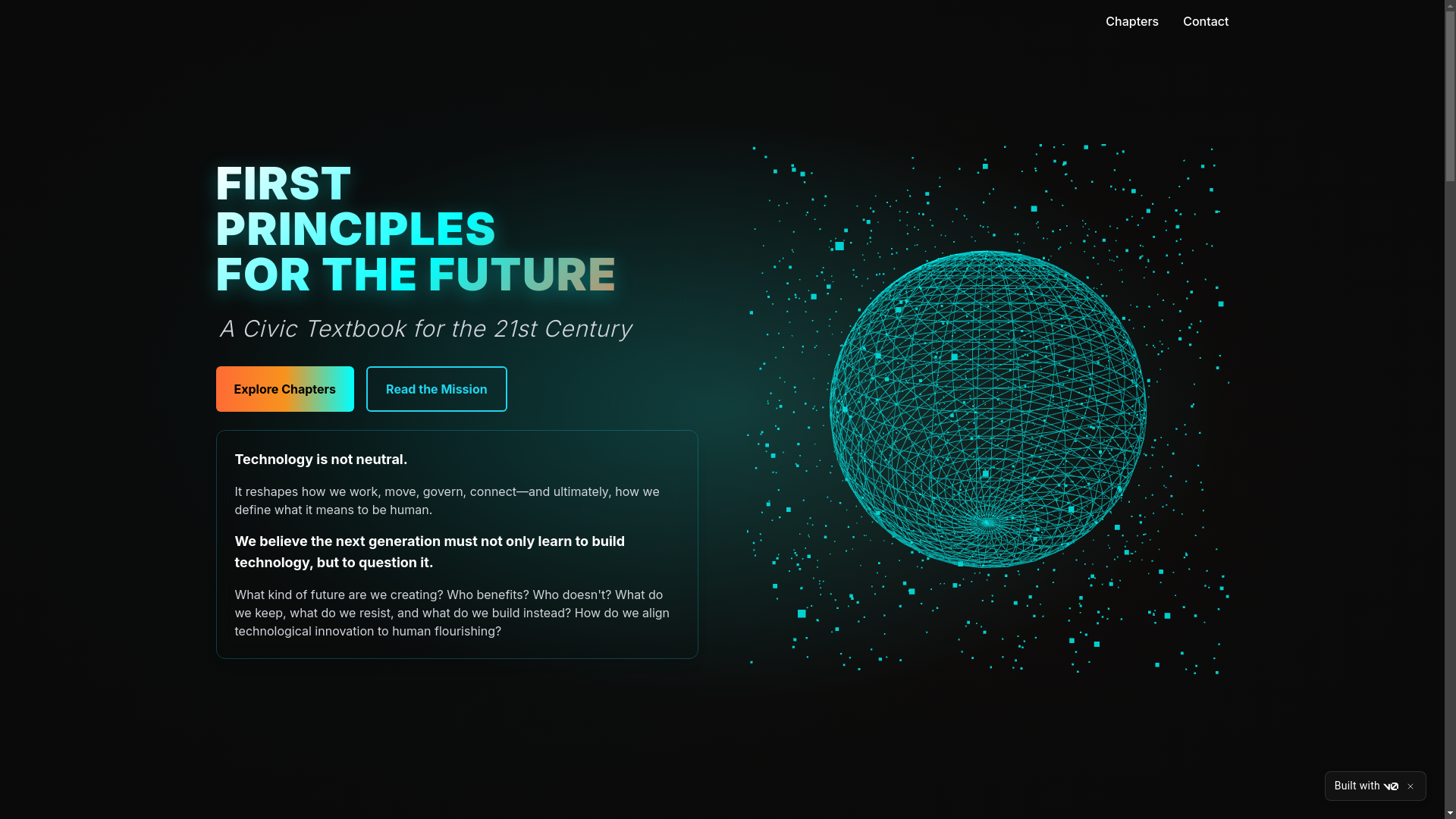 website screenshot of https://buildforhumans.org/