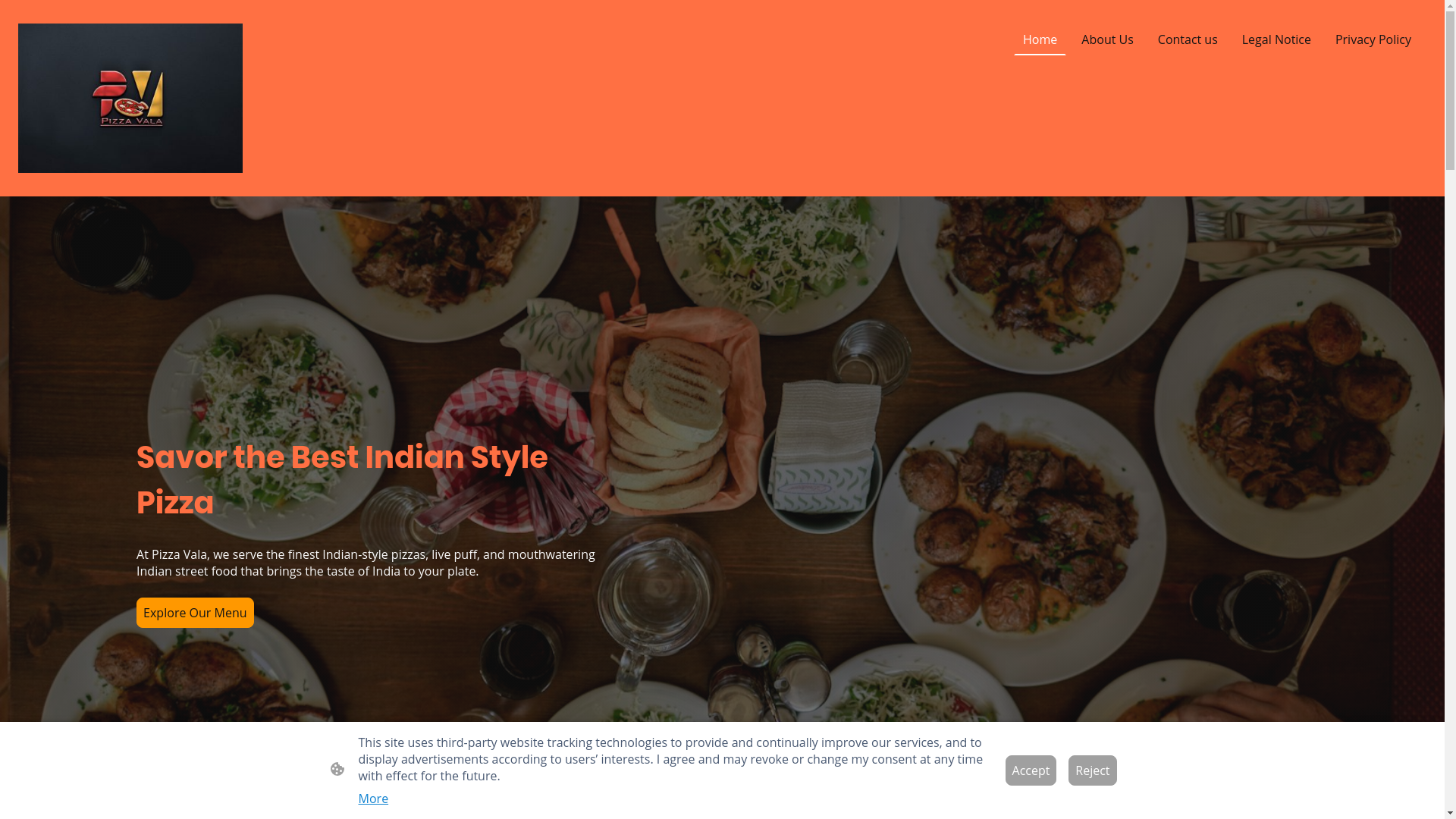 website screenshot of https://pizzavala.co.uk/