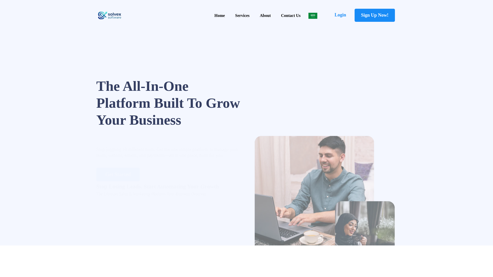 website screenshot of https://solvexme.com/