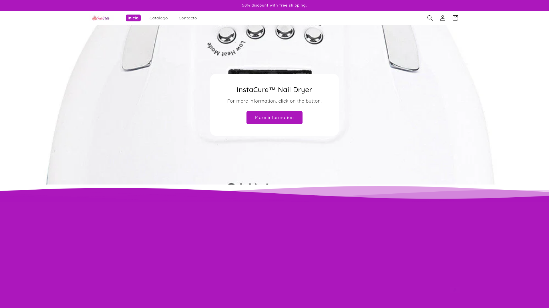 website screenshot of https://instanailsdry.com/