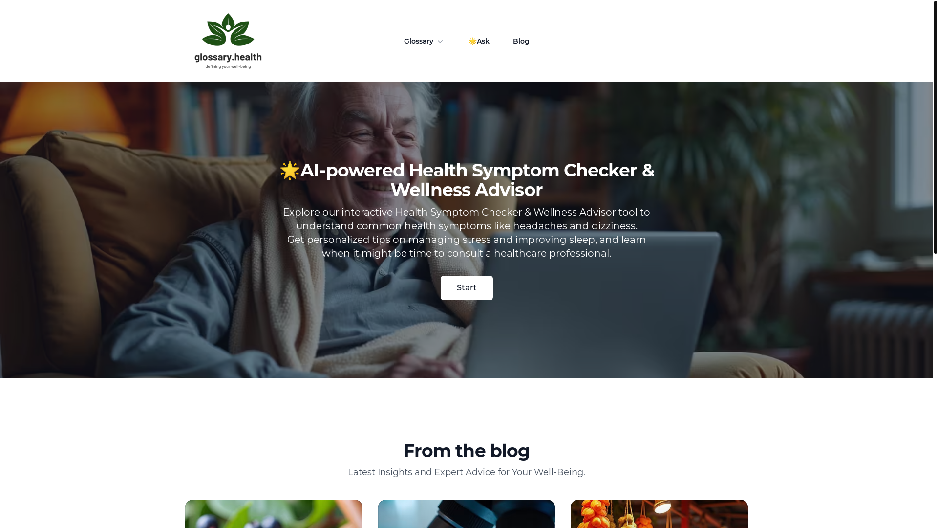 website screenshot of https://glossary-health.pages.dev/