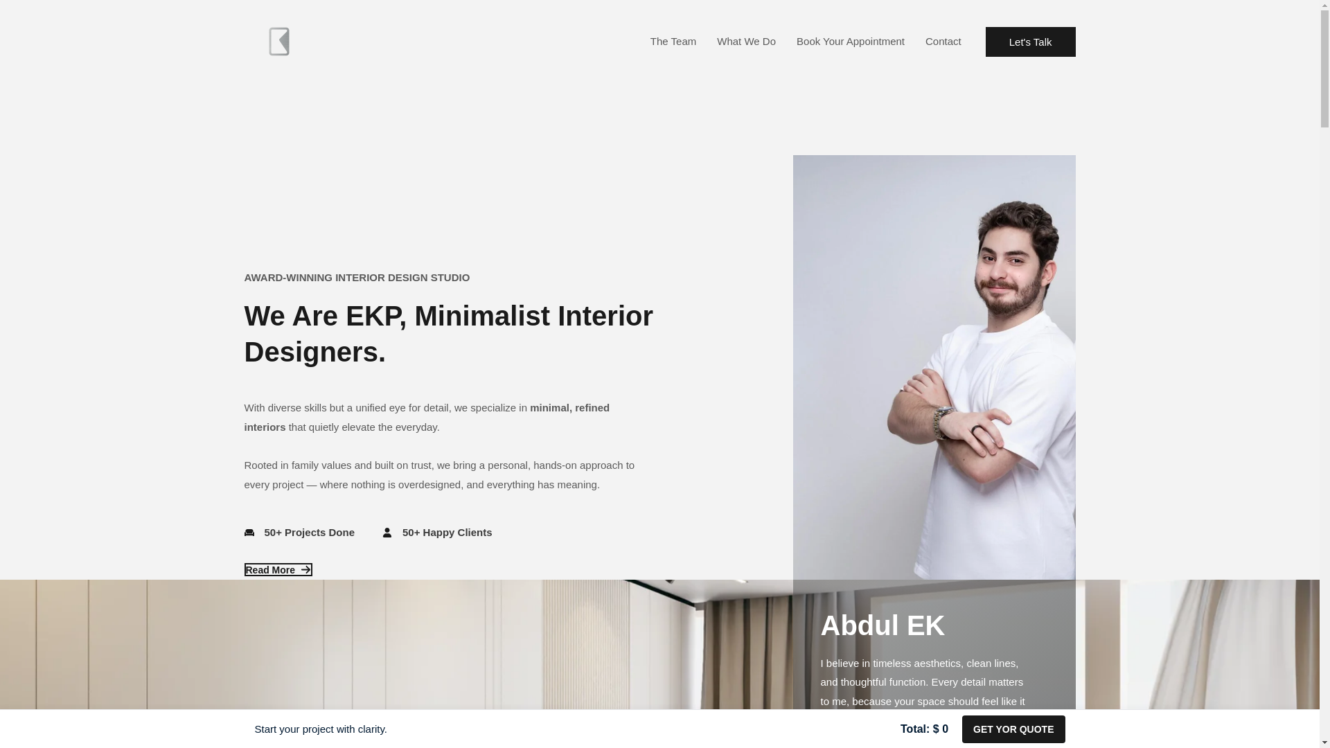 website screenshot of https://ekpartners.space/