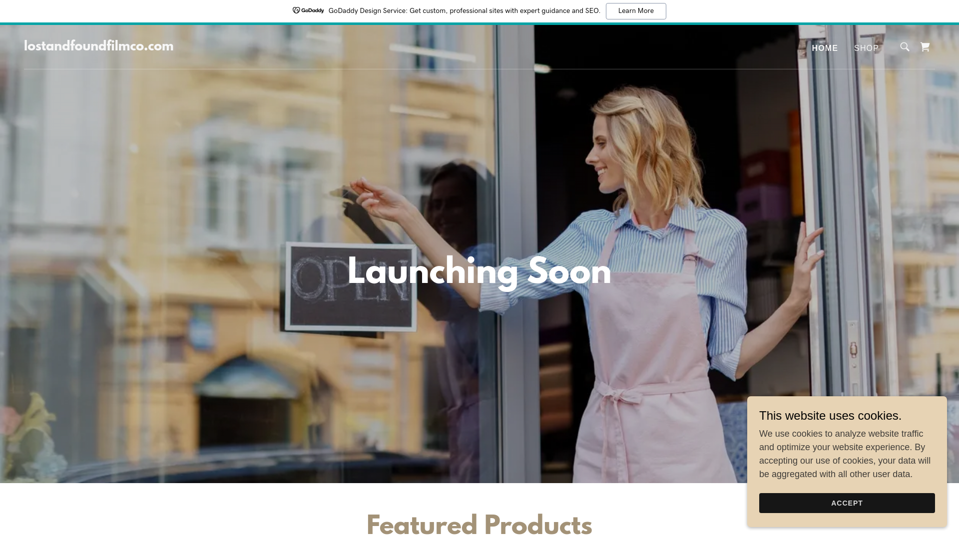 website screenshot of https://lostandfoundfilmco.com/