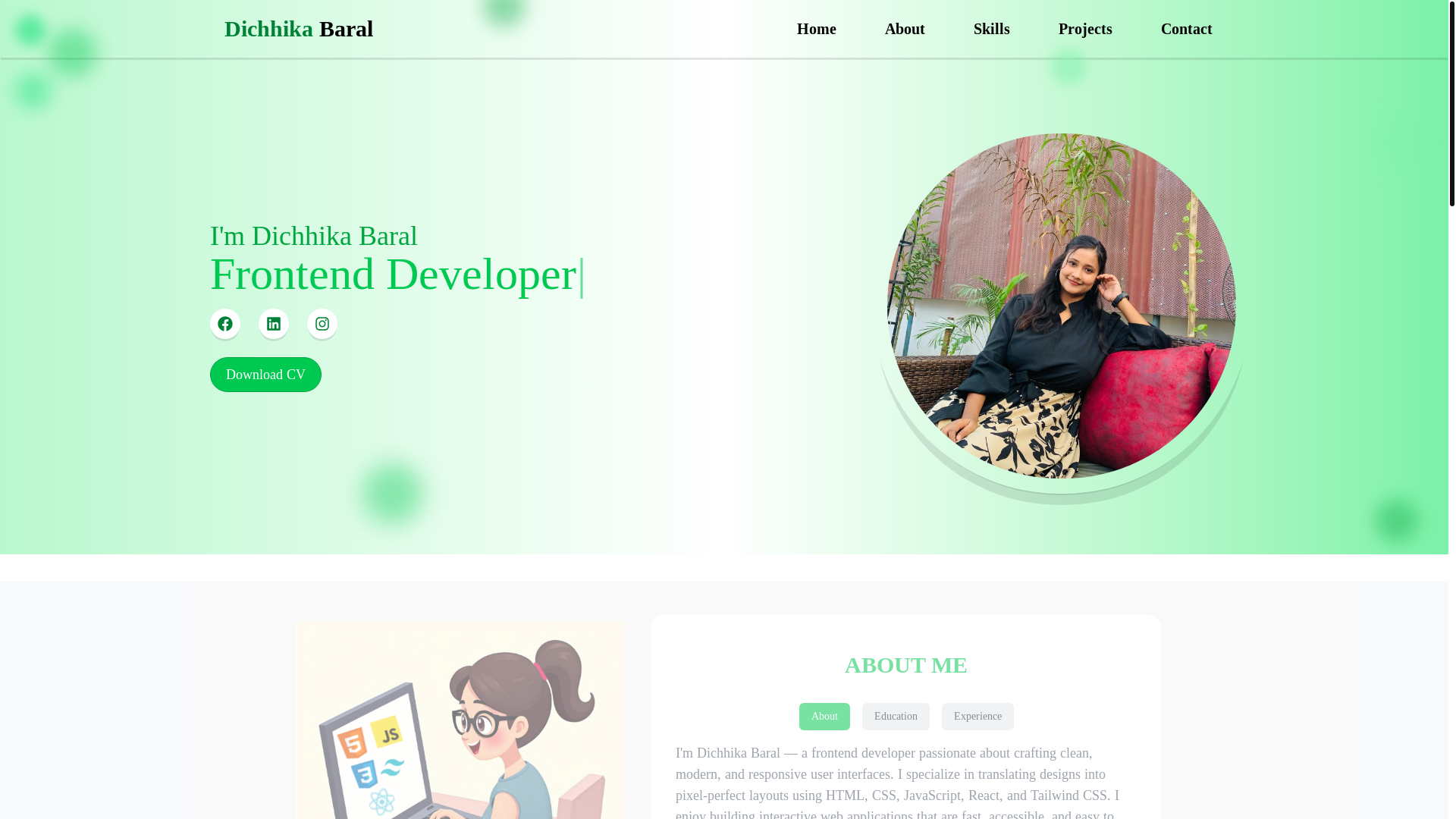 website screenshot of https://dichhika.com.np/