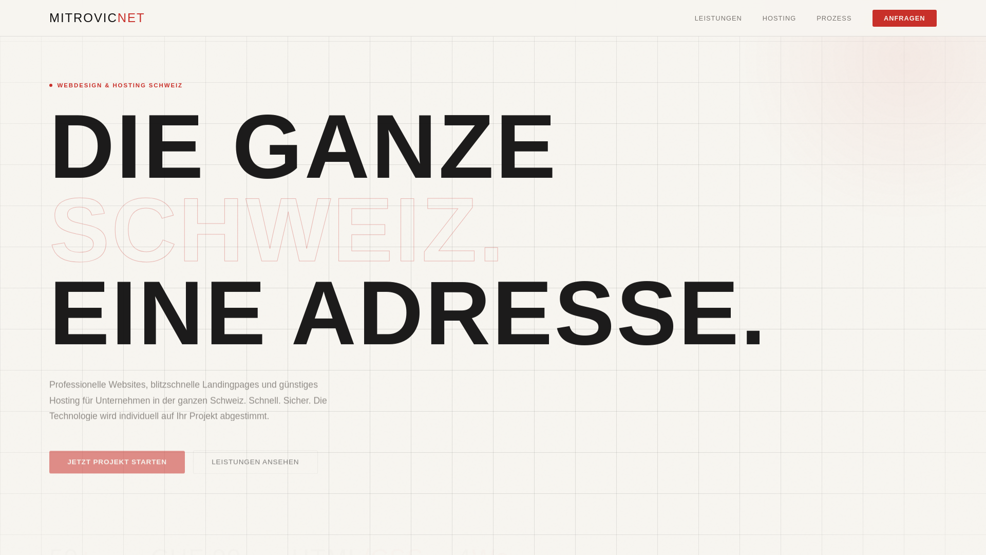 website screenshot of https://mitrovicnet.ch