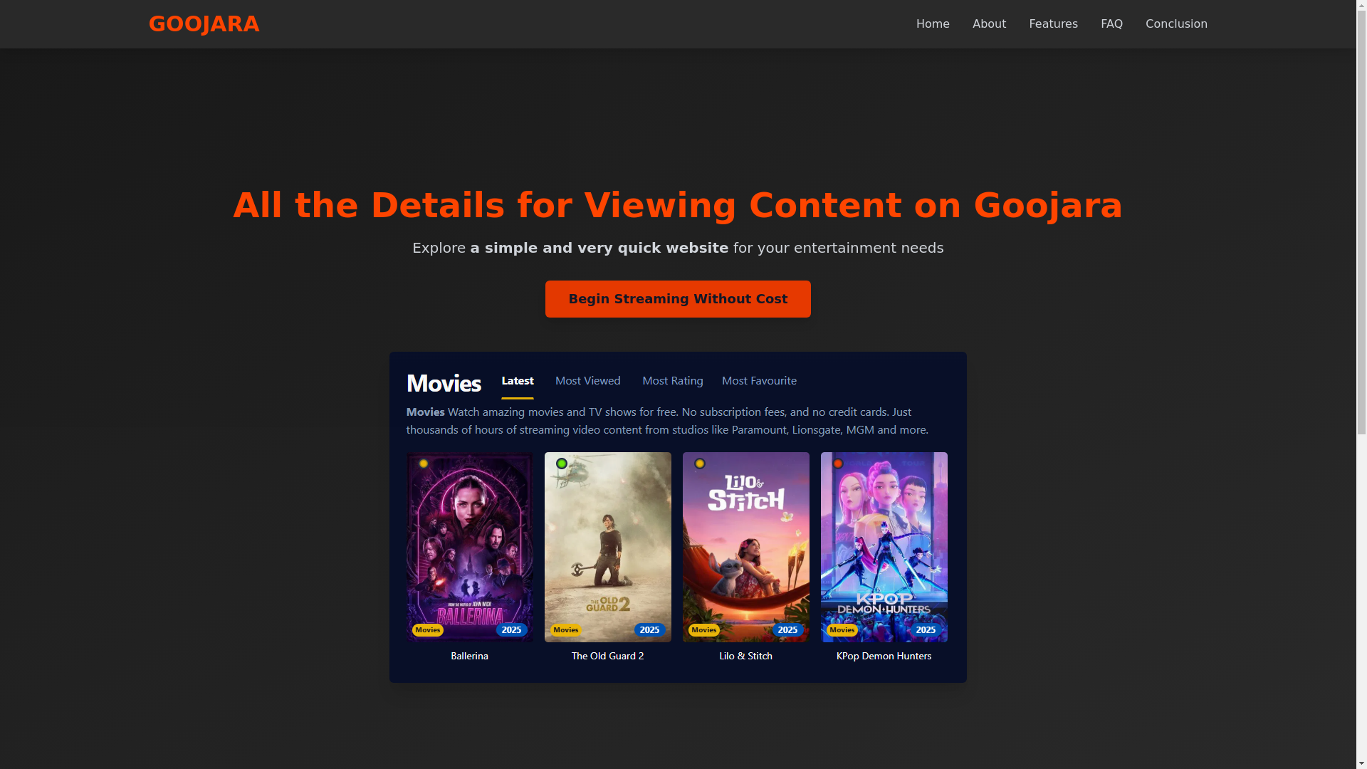 website screenshot of https://goojara-yva9.pages.dev/