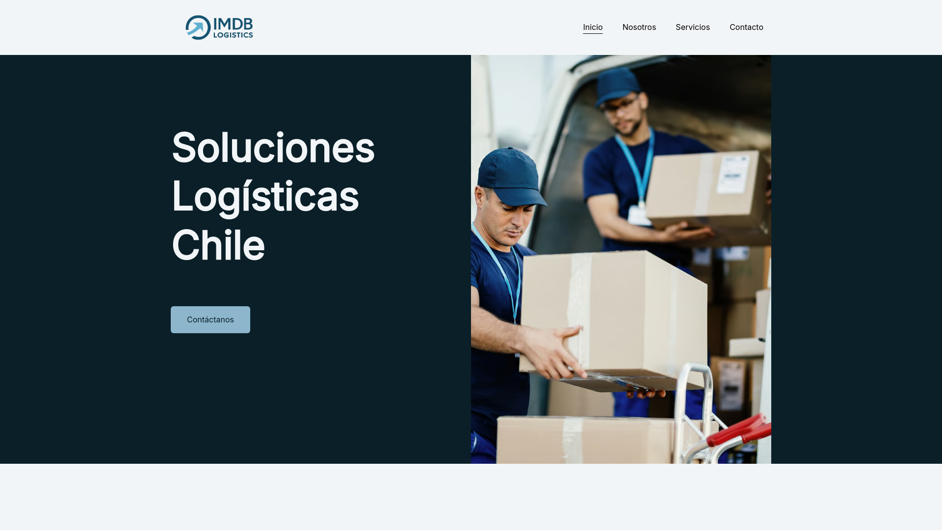 website screenshot of https://imdb-logistics.com