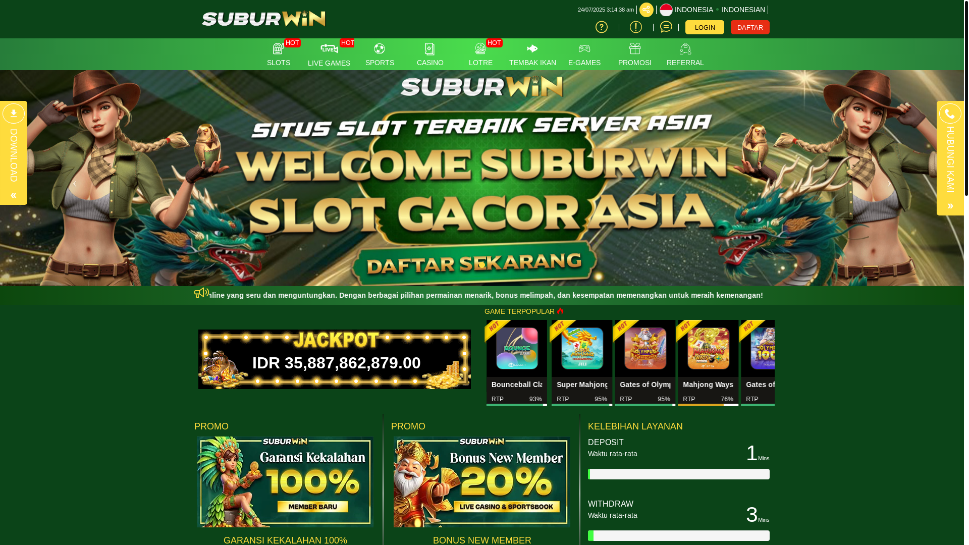 website screenshot of https://suburwinaja.cfd/