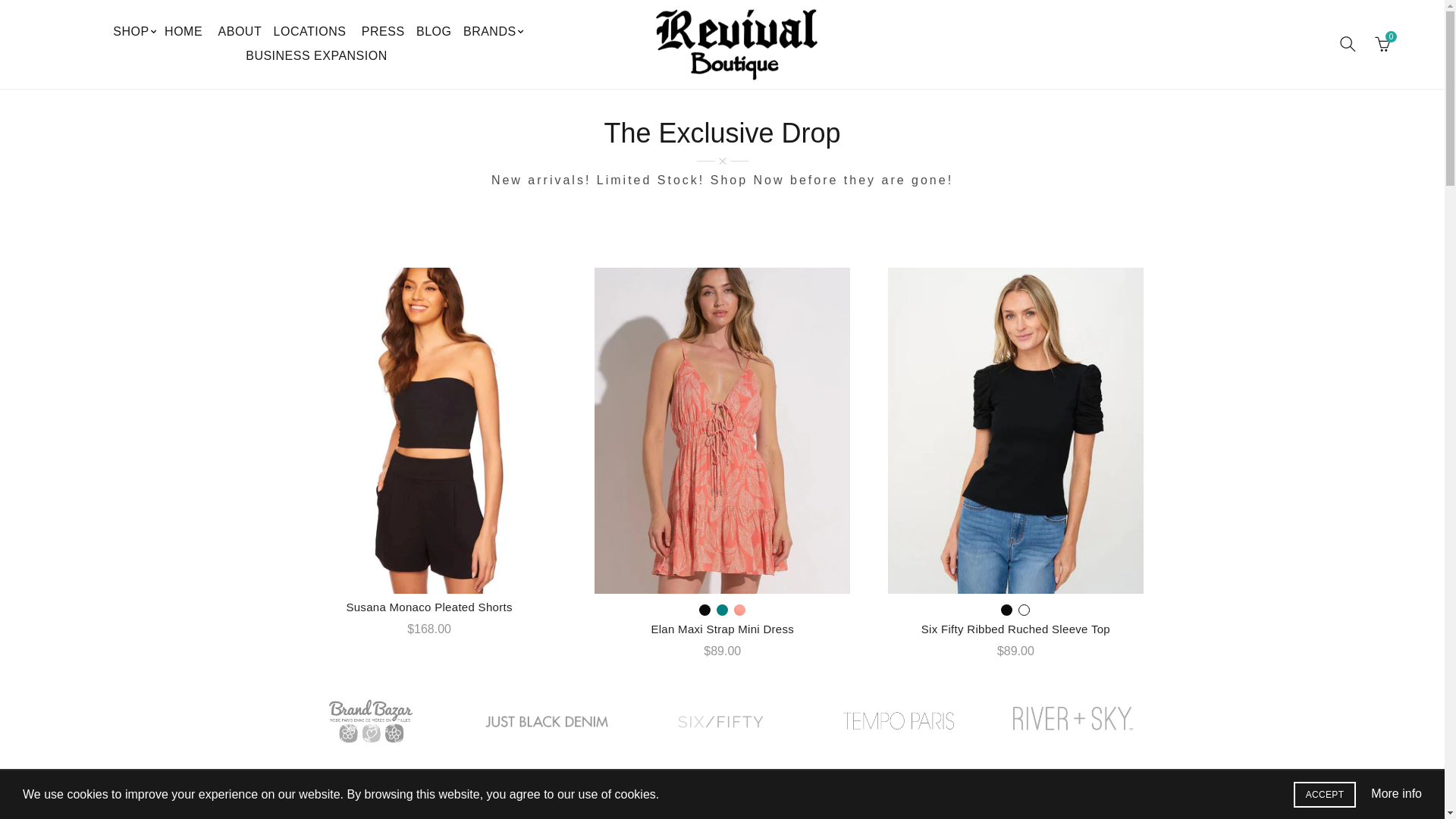 website screenshot of https://revivalboutiquesshop.com/