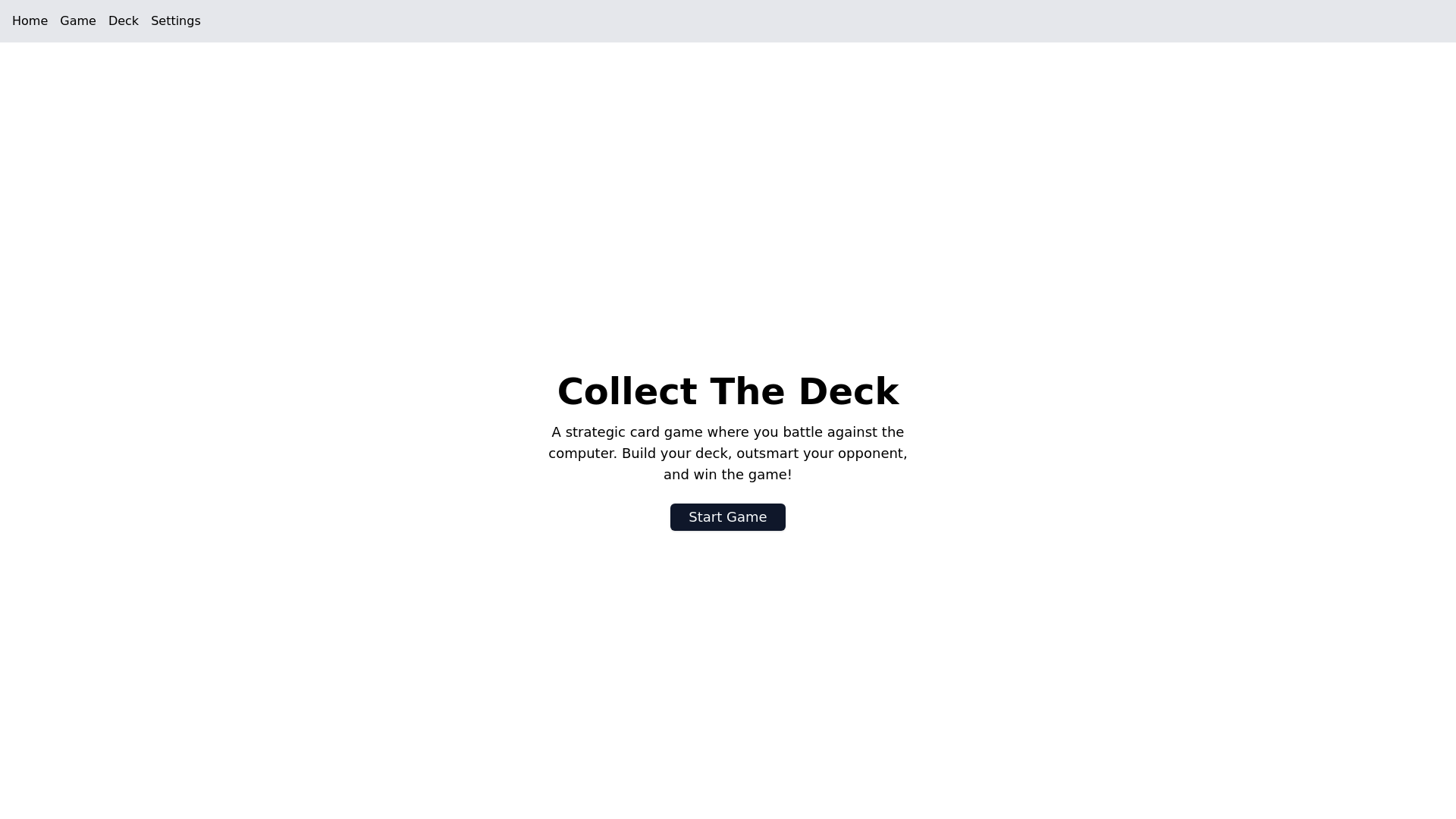 website screenshot of https://collect-the-deck.pages.dev/