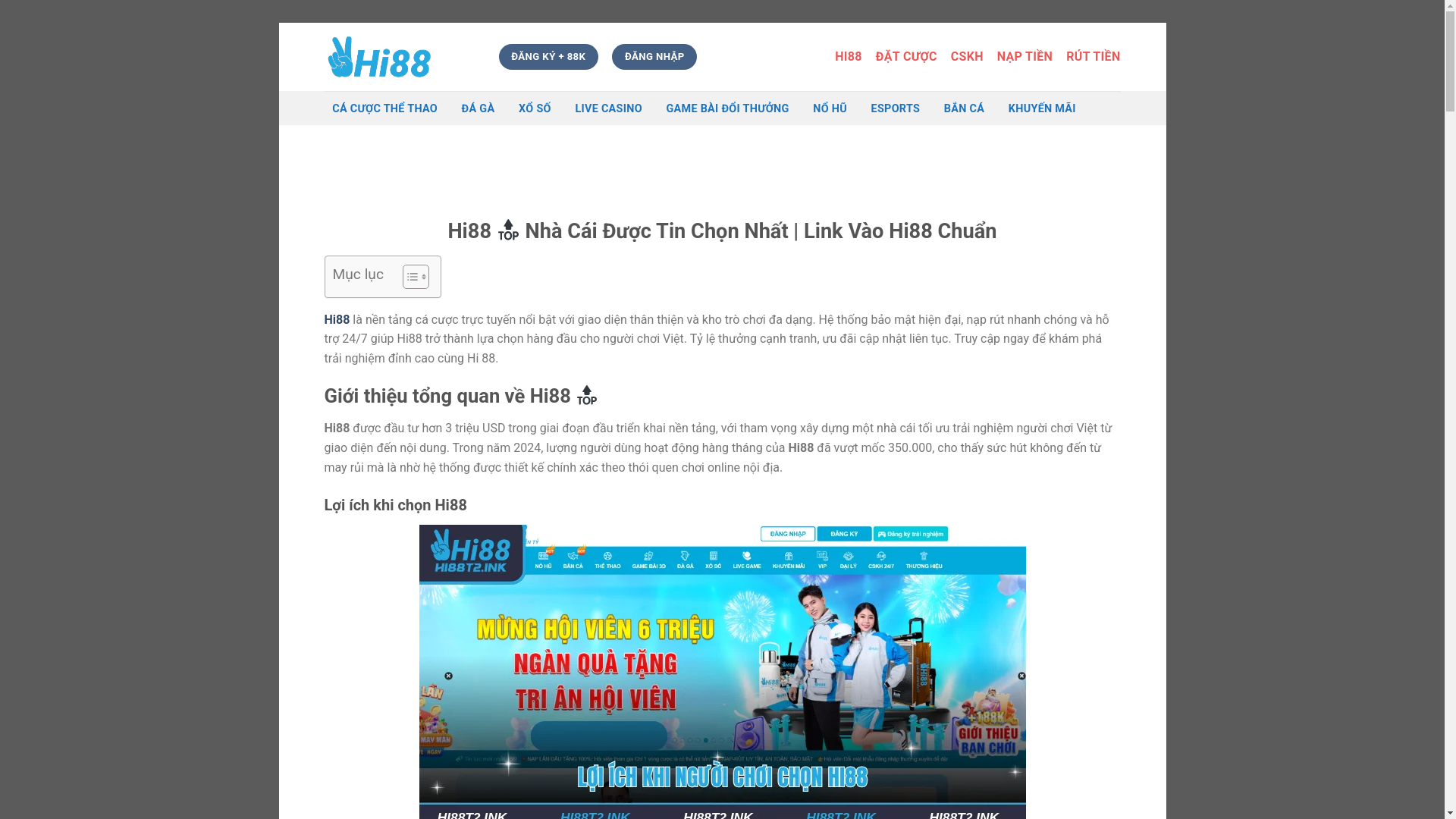 website screenshot of https://hi88t2.ink/