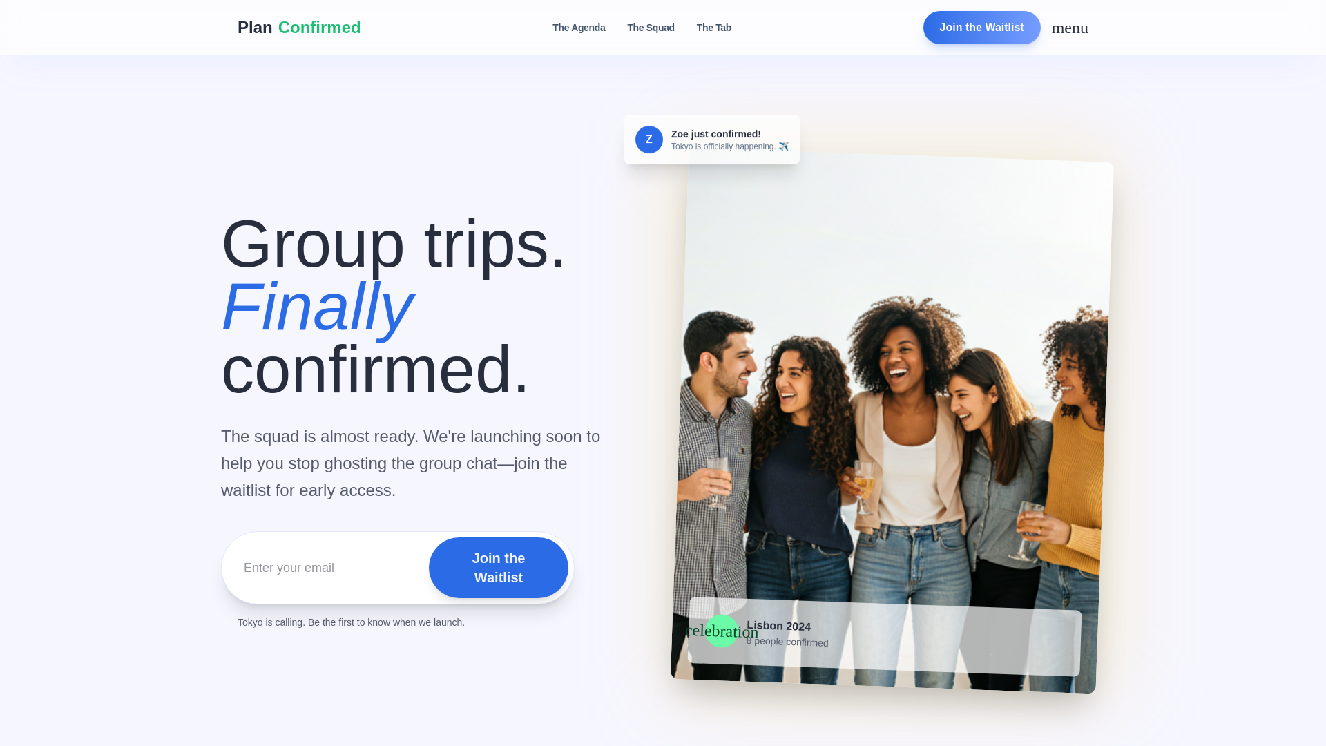 website screenshot of https://planconfirmed.com/