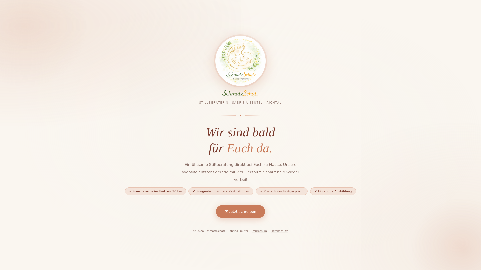 website screenshot of https://schmatzschatz.de