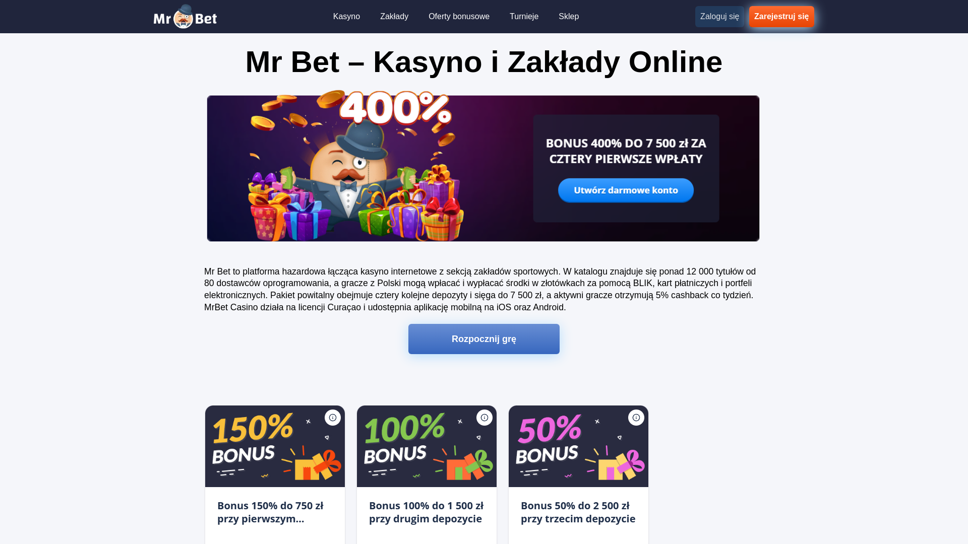 website screenshot of https://mrbetcasino1-pl-49314.pages.dev/
