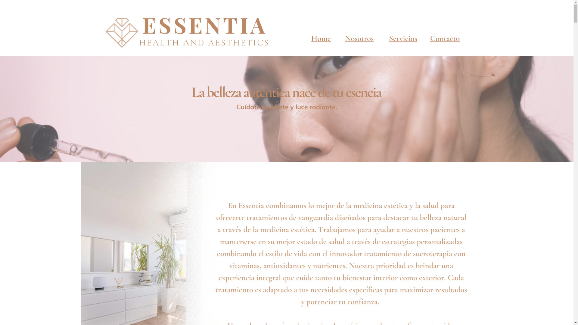 website screenshot of https://clinicaessentia.es/