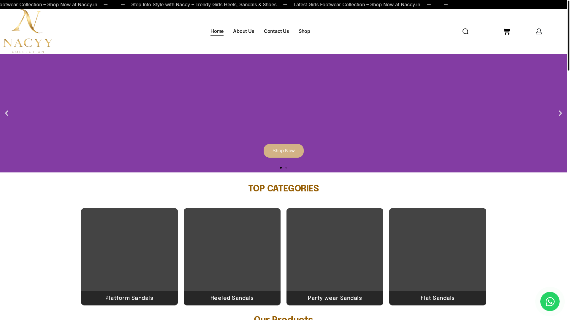 website screenshot of https://nacyy.in/