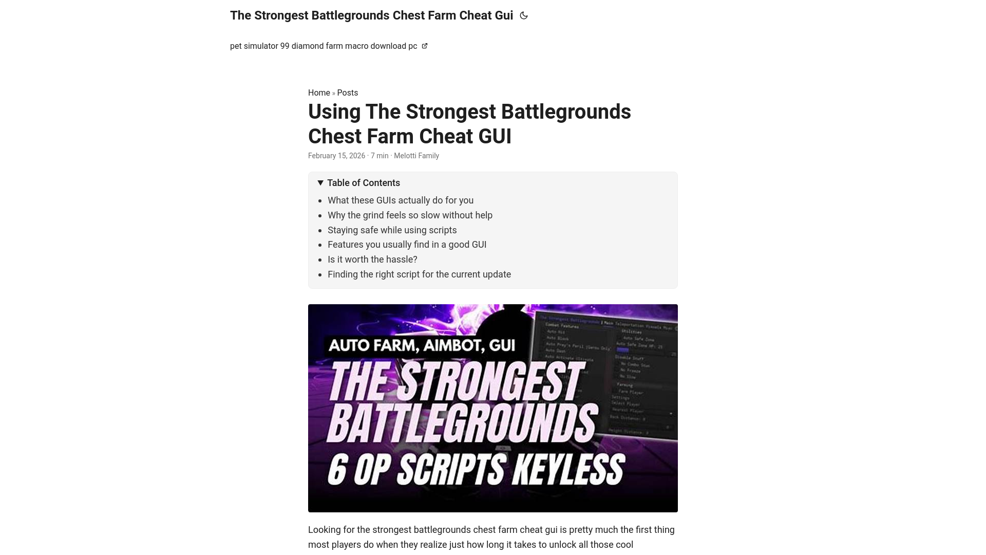 website screenshot of https://the-strongest-battlegrounds-chest-farm-cheat-gui.pages.dev/