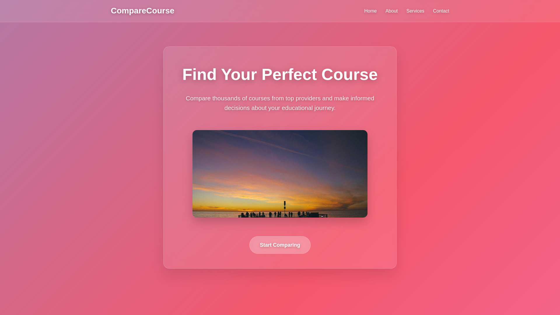 website screenshot of https://comparecourse.cyou/