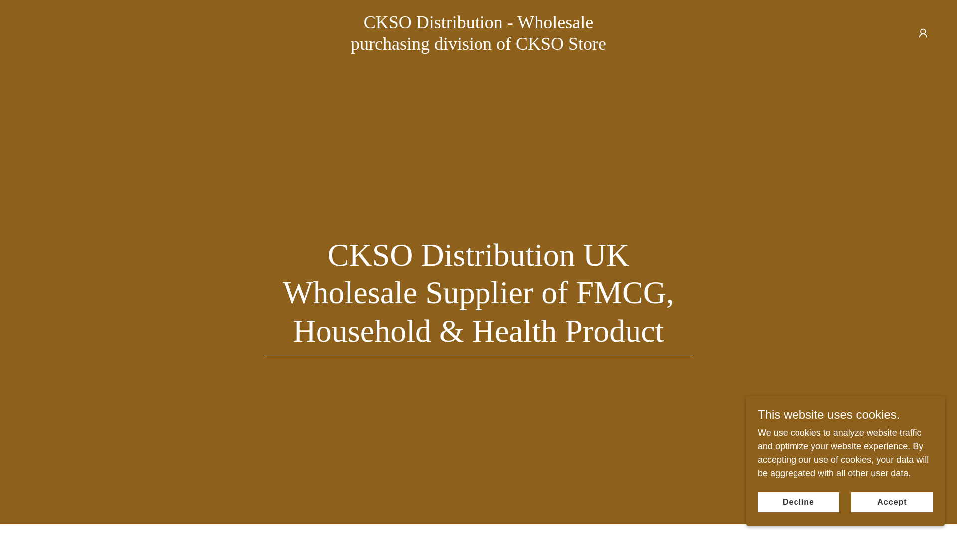 website screenshot of https://cksodistribution.co.uk