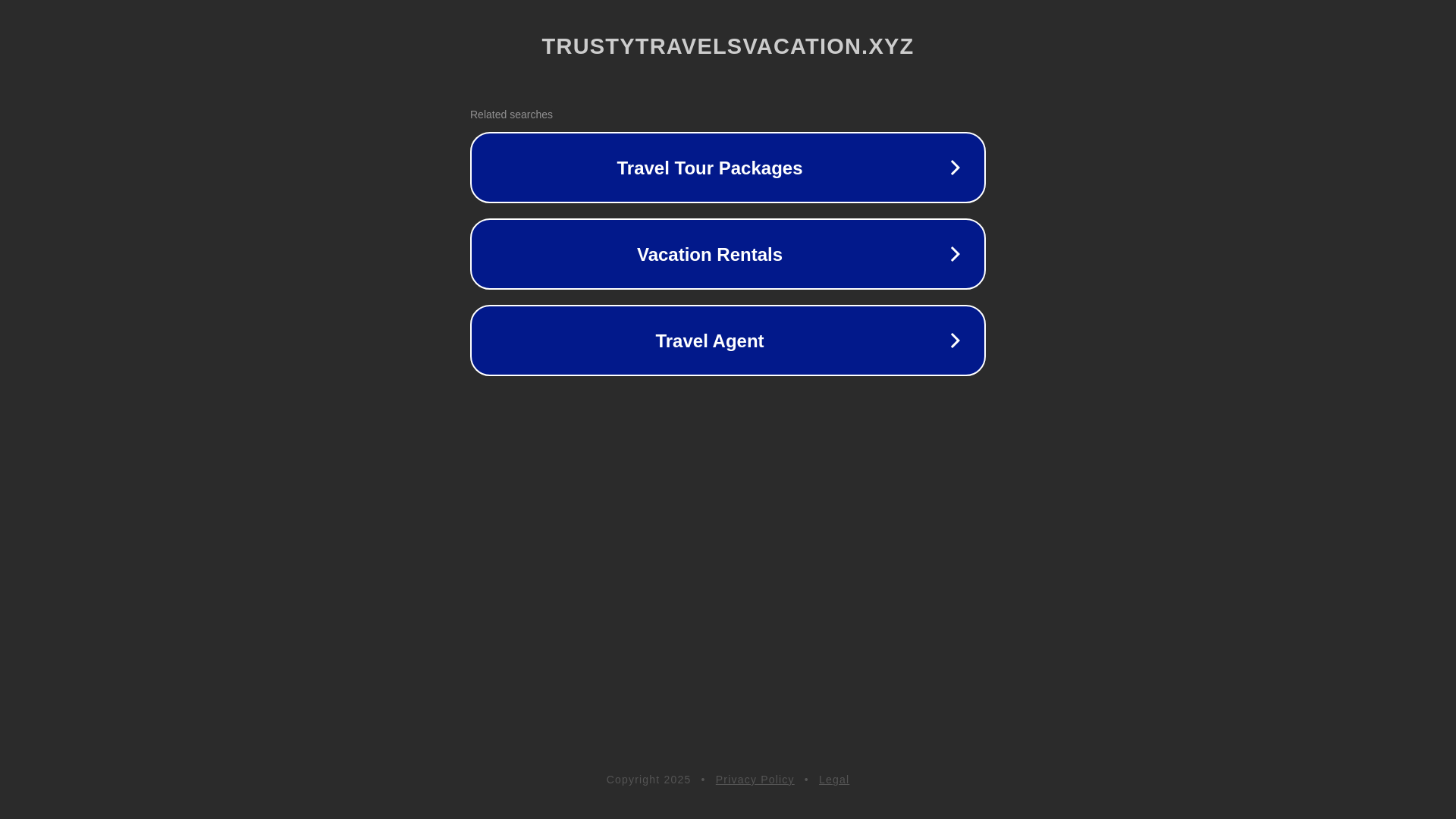 website screenshot of https://trustytravelsvacation.xyz/