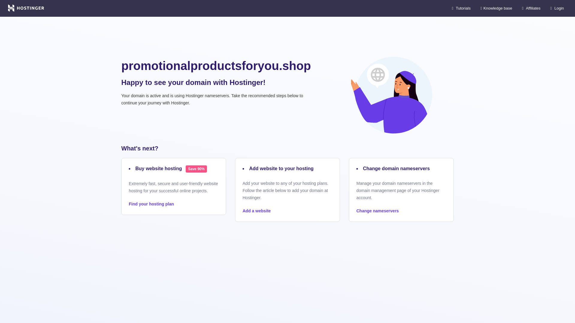 website screenshot of https://promotionalproductsforyou.shop/