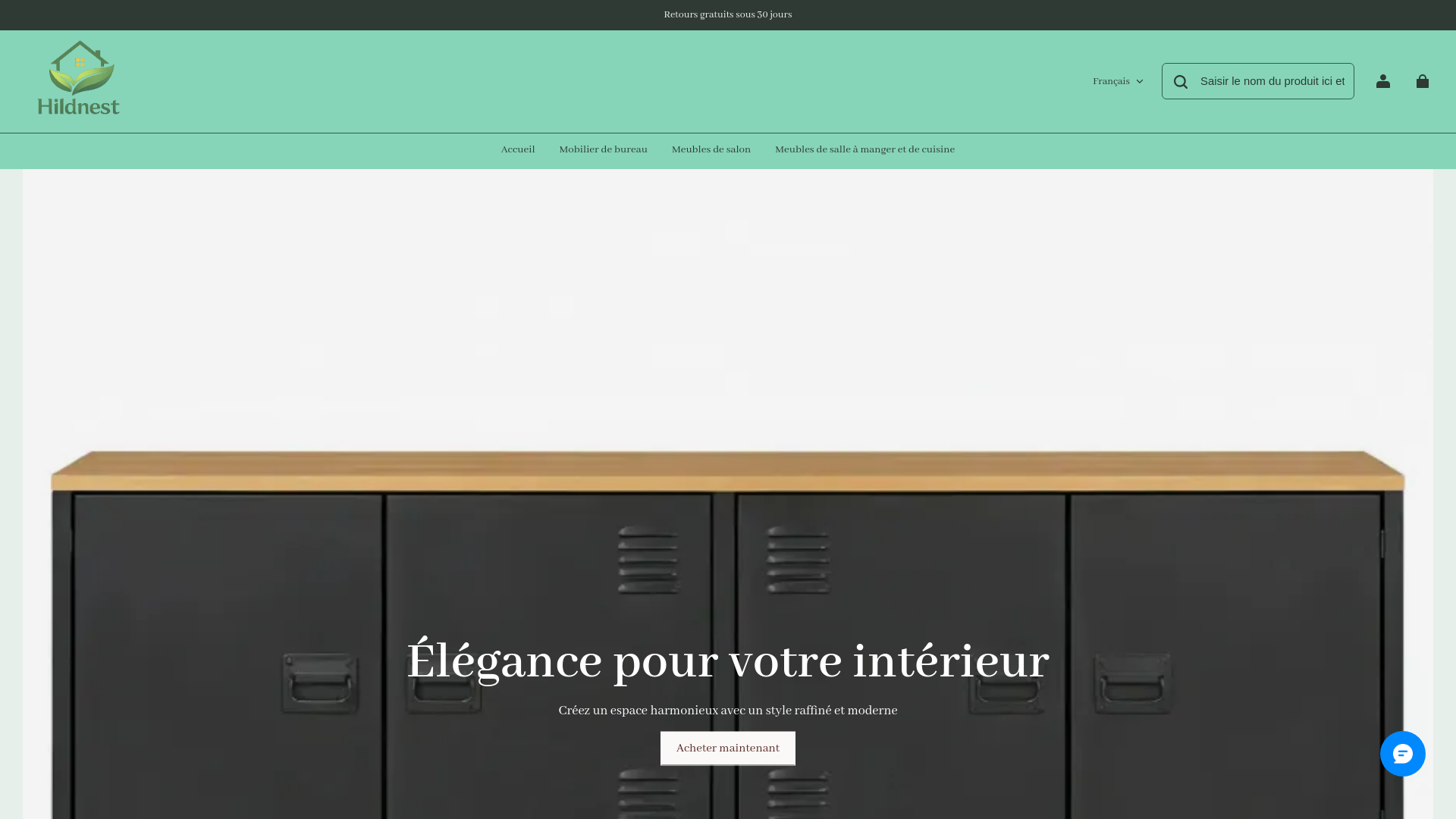 website screenshot of https://hildnest.com/
