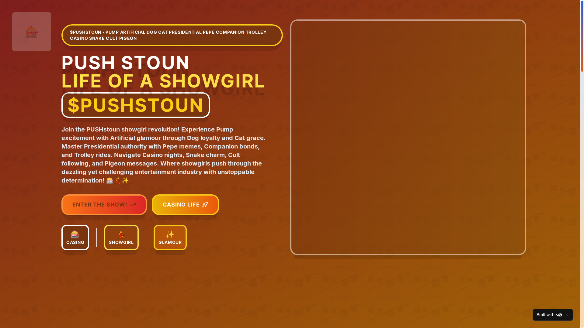 website screenshot of https://pushstoun.art/