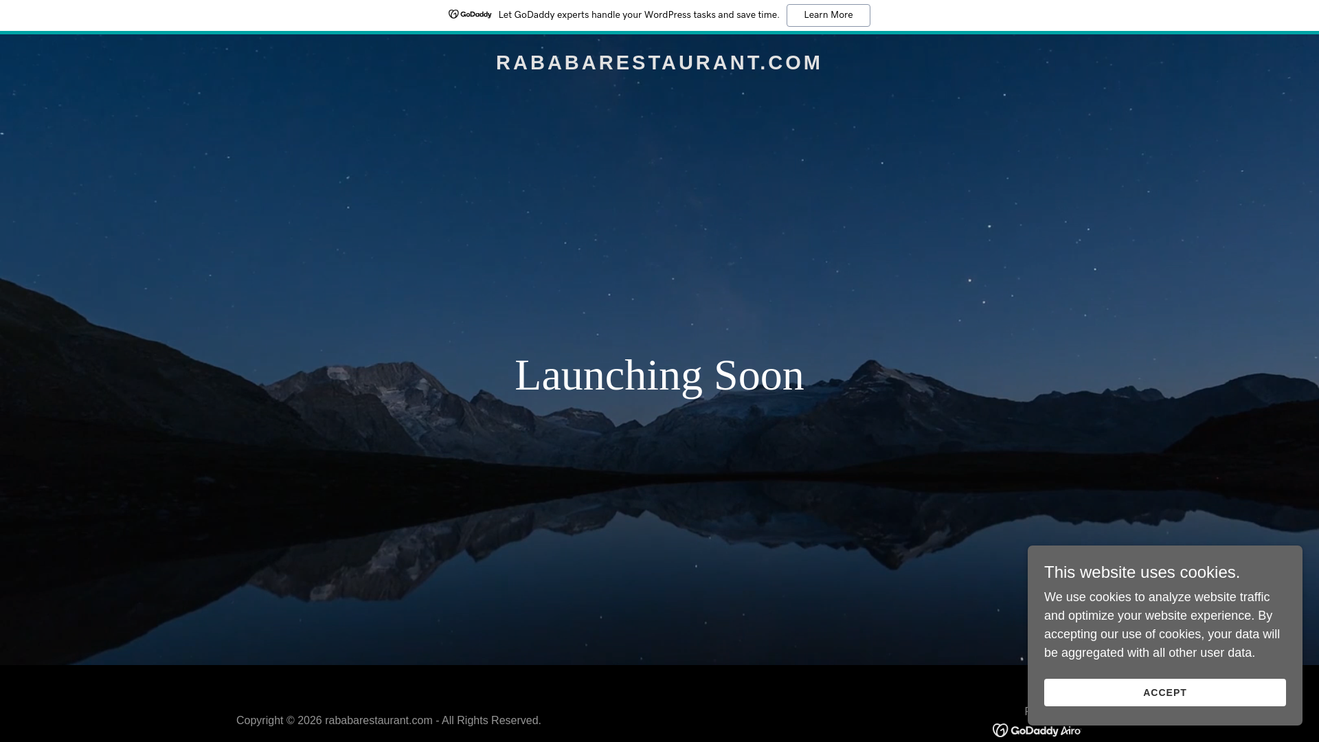 website screenshot of https://rababarestaurant.com/