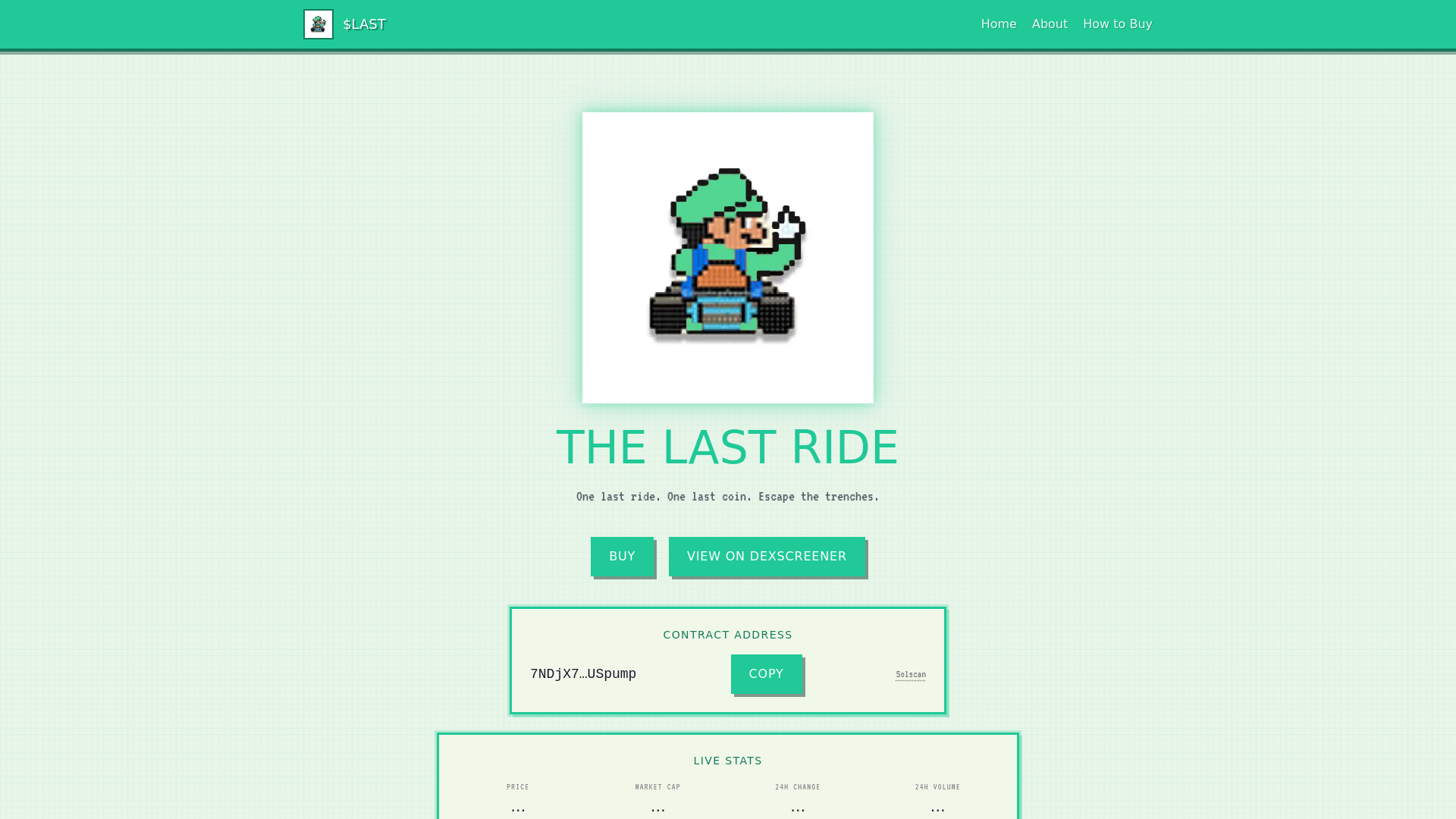 website screenshot of https://thelastridesol.com