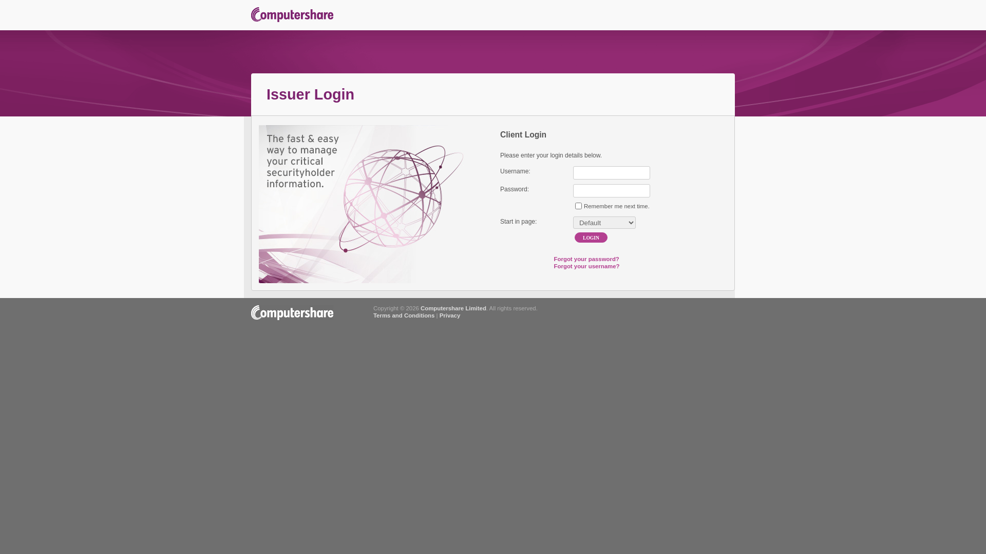 website screenshot of https://www.issueronline.com/login