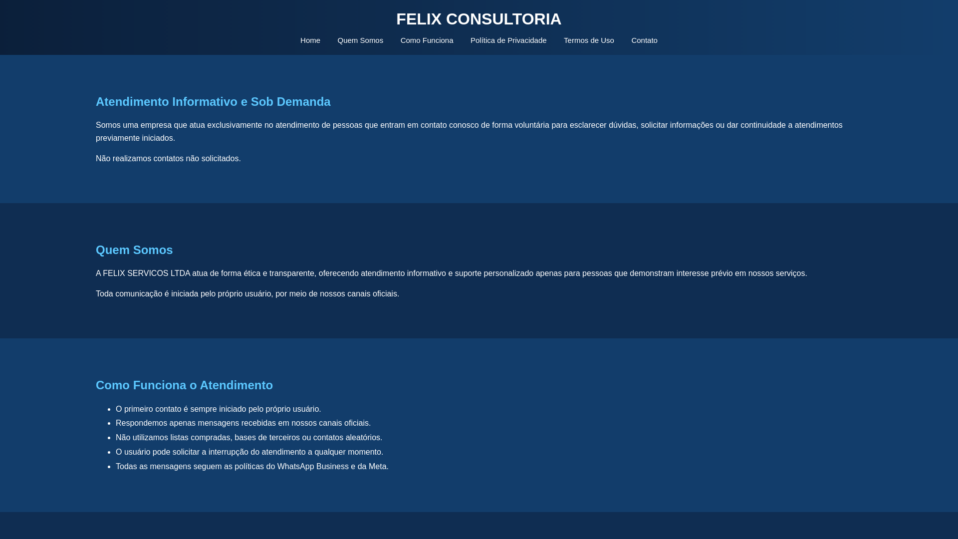 website screenshot of https://felixservicosltda.pages.dev/