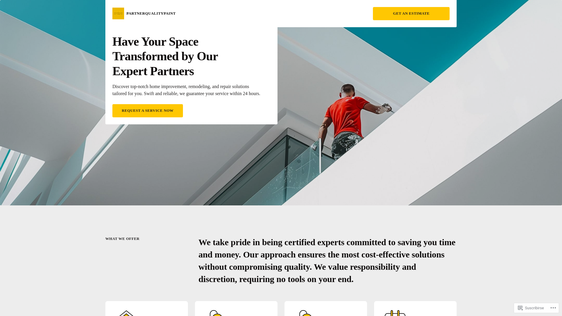 website screenshot of https://partnerqualitypaintingllc.com/