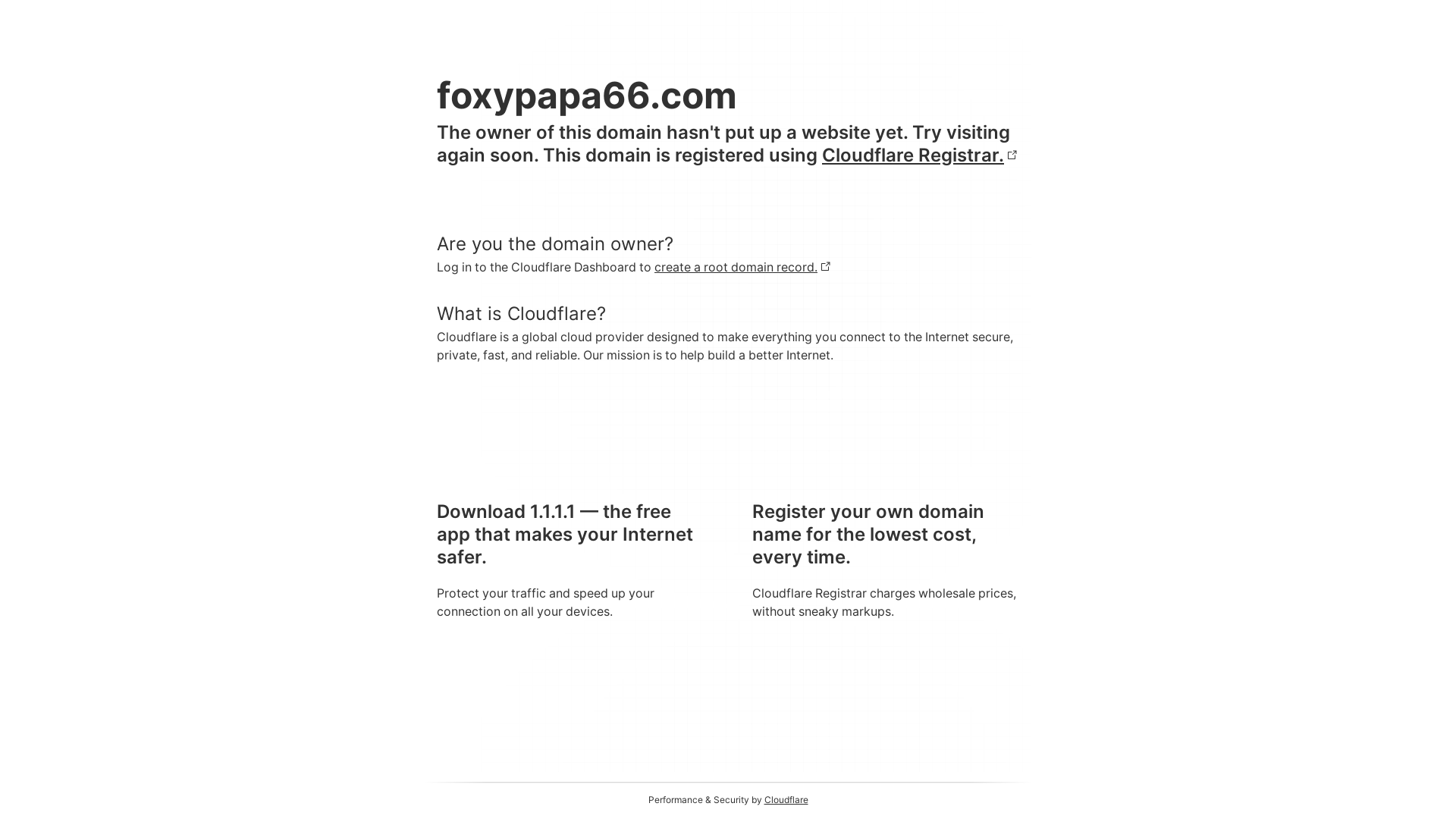 website screenshot of https://foxypapa66.com/