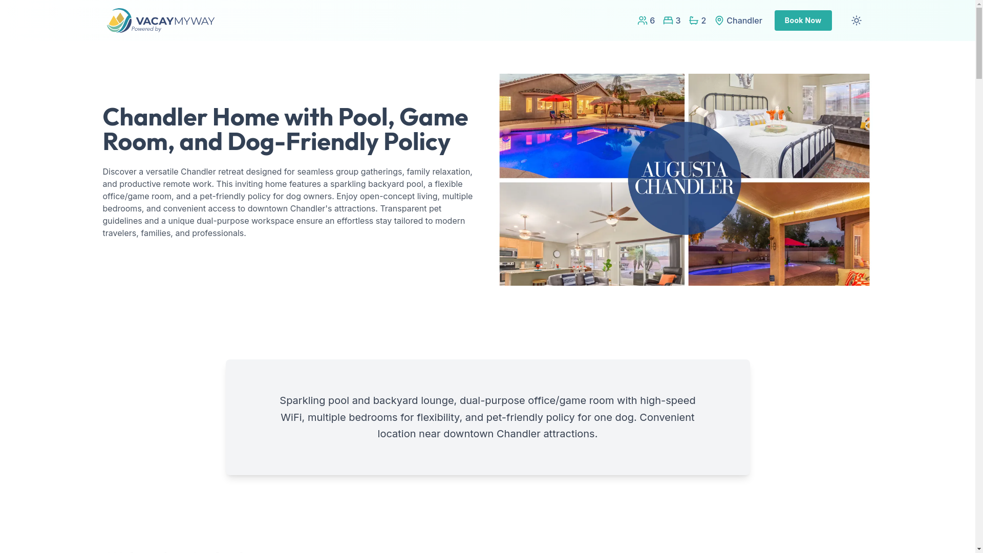 website screenshot of https://eastvalleypoolside.house/