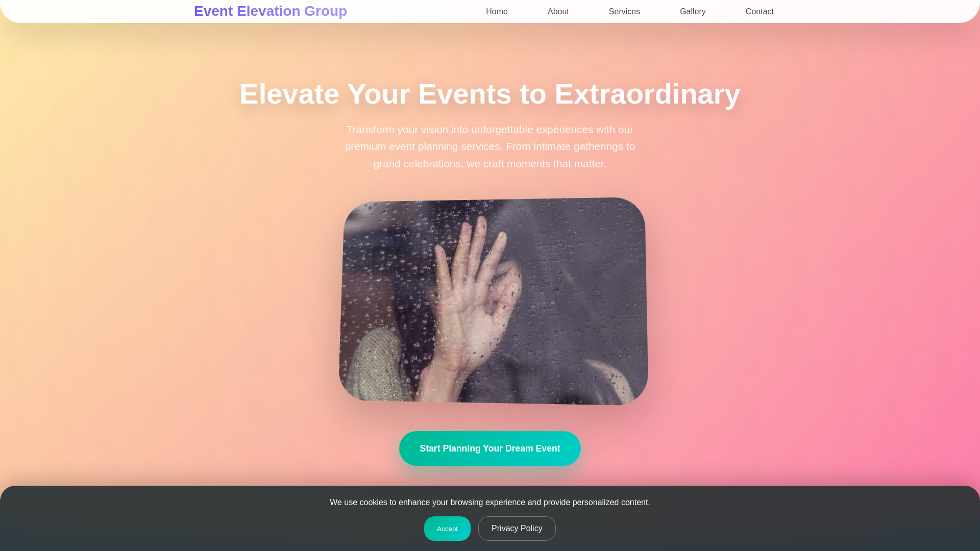 website screenshot of https://eventelevationgroup.shop/