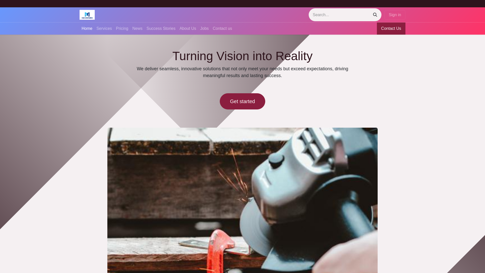 website screenshot of https://macventuresgroup.com