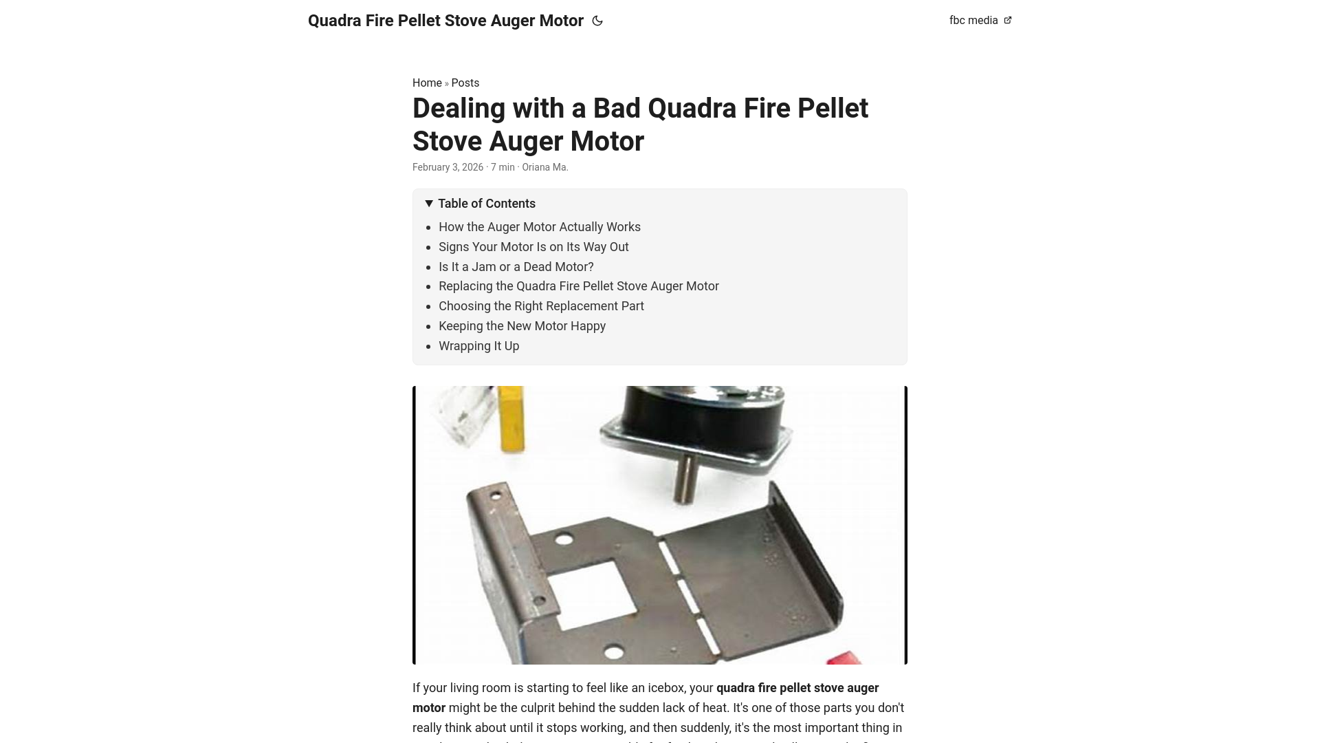 website screenshot of https://quadra-fire-pellet-stove-auger-motor.pages.dev/