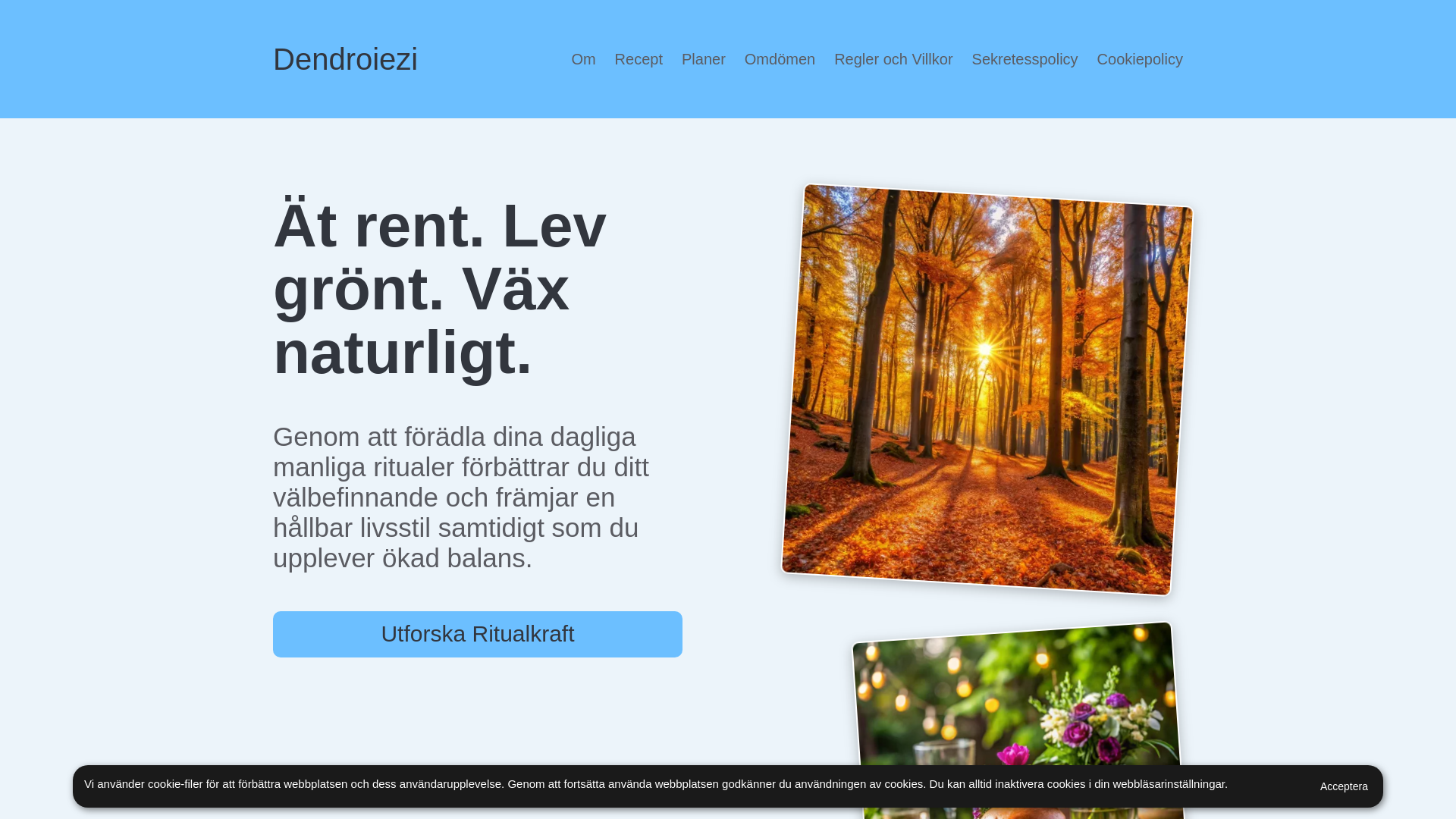 website screenshot of https://dendroiezi.life/