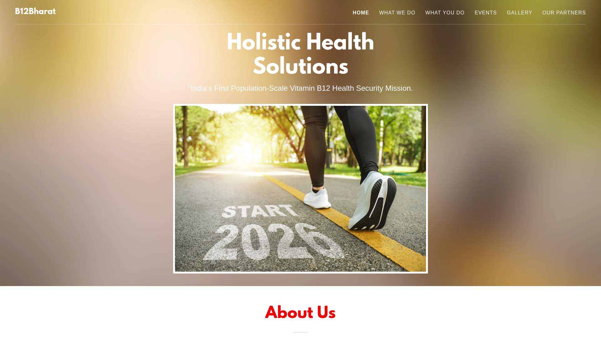 website screenshot of https://b12bharat.org/