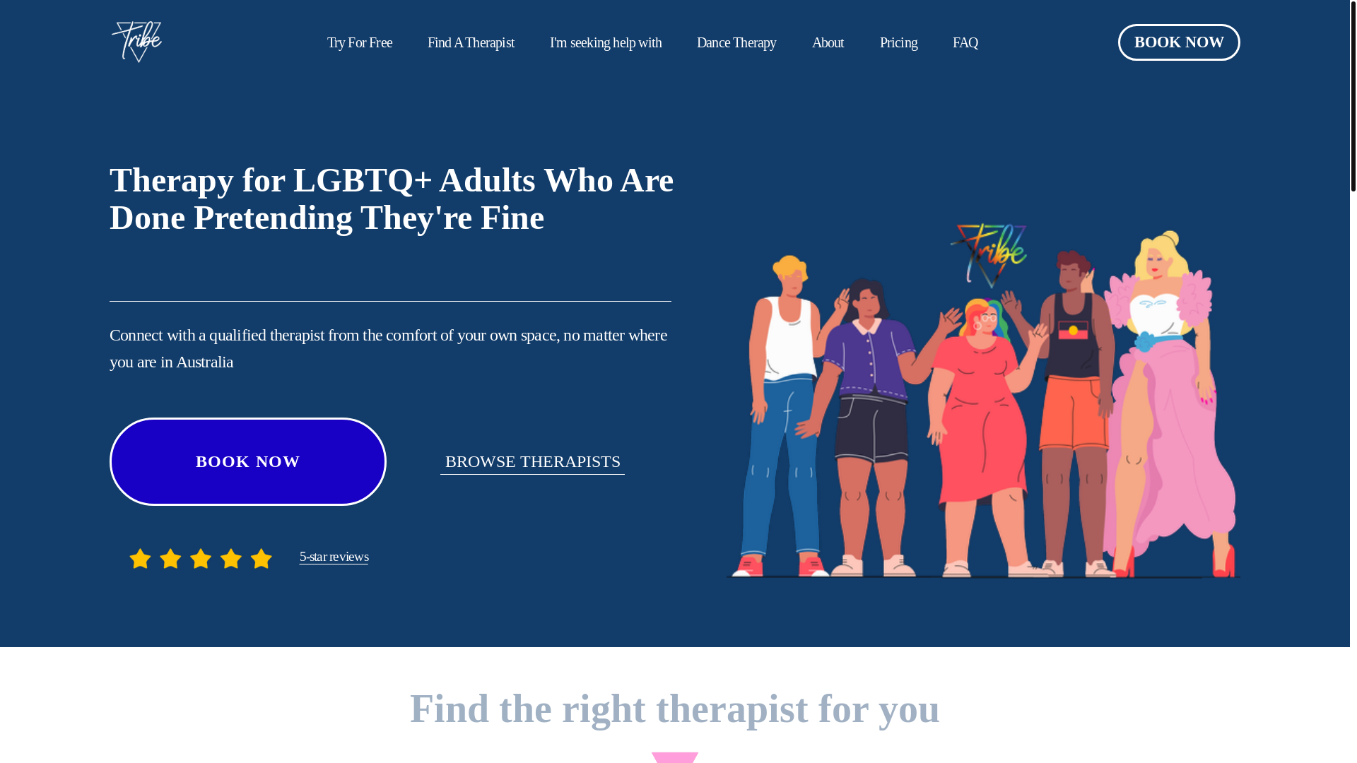 website screenshot of https://lgbtqtherapymelbourne.com.au/