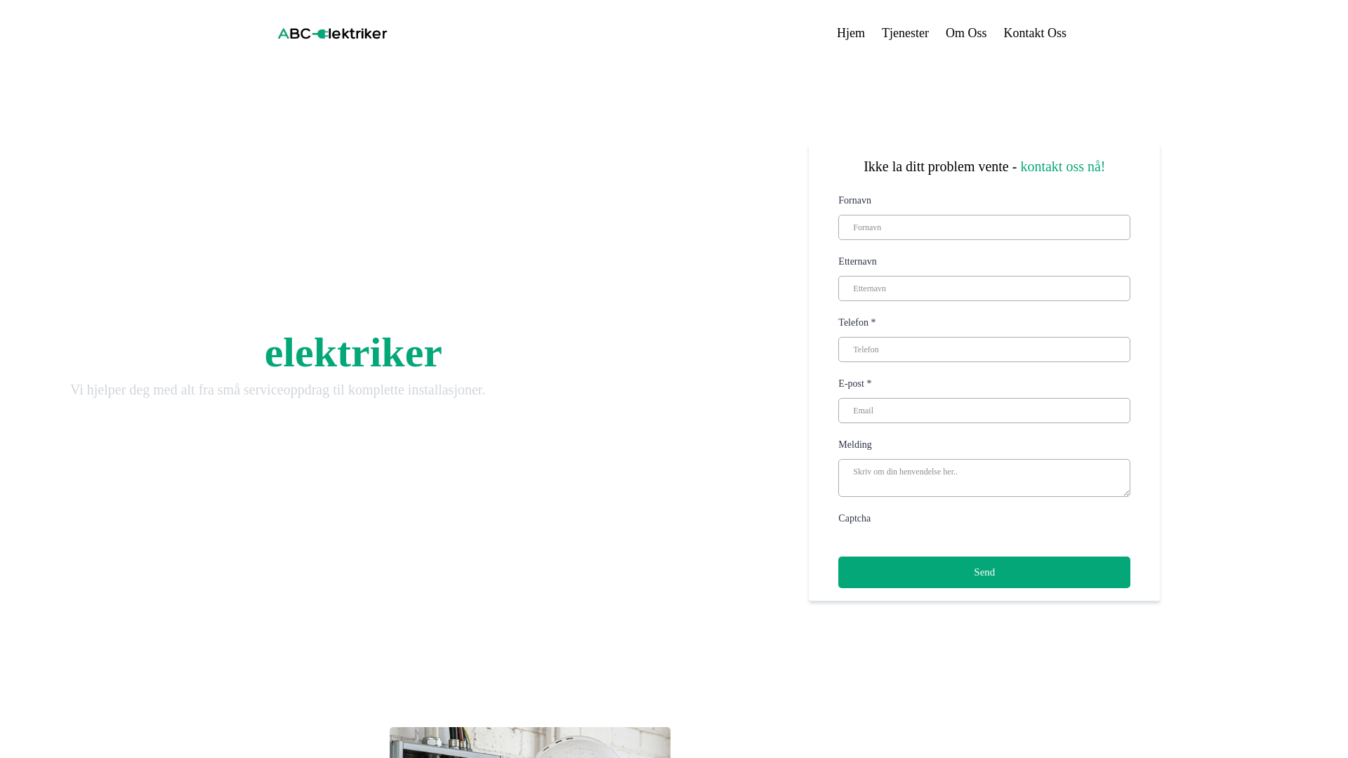 website screenshot of https://abcelektriker.com