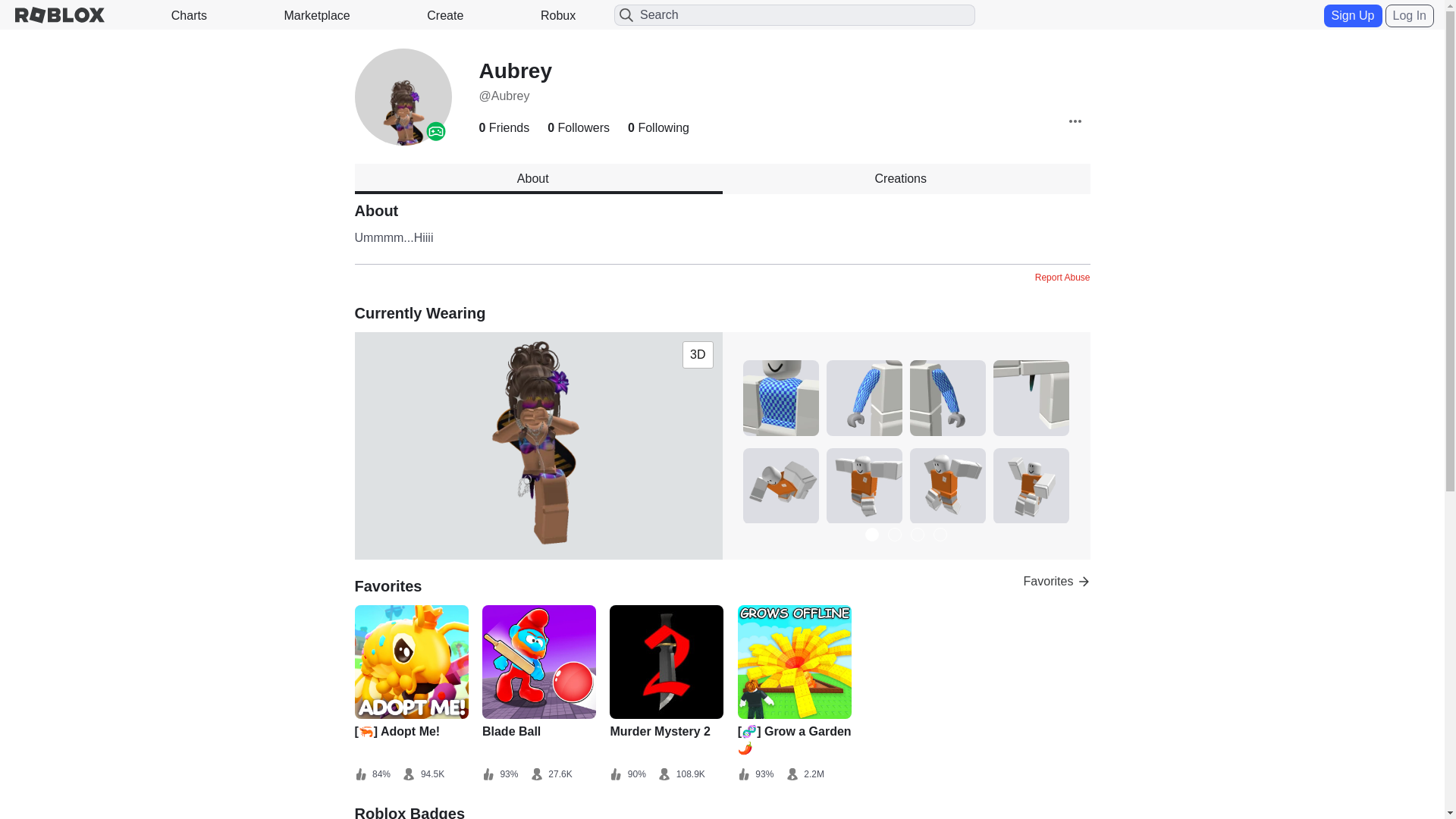 website screenshot of https://vwvw-roblox.com/users/107032129/profile
