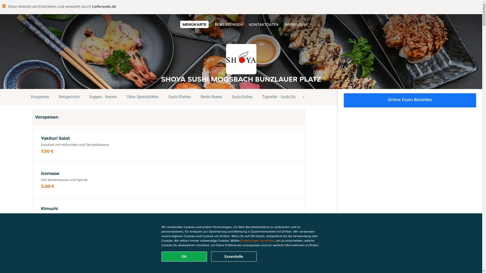 website screenshot of https://shoyasushimoosbach-munchen.de/