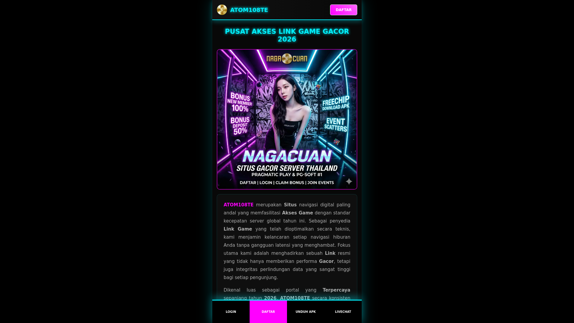 website screenshot of https://atom108te.site/