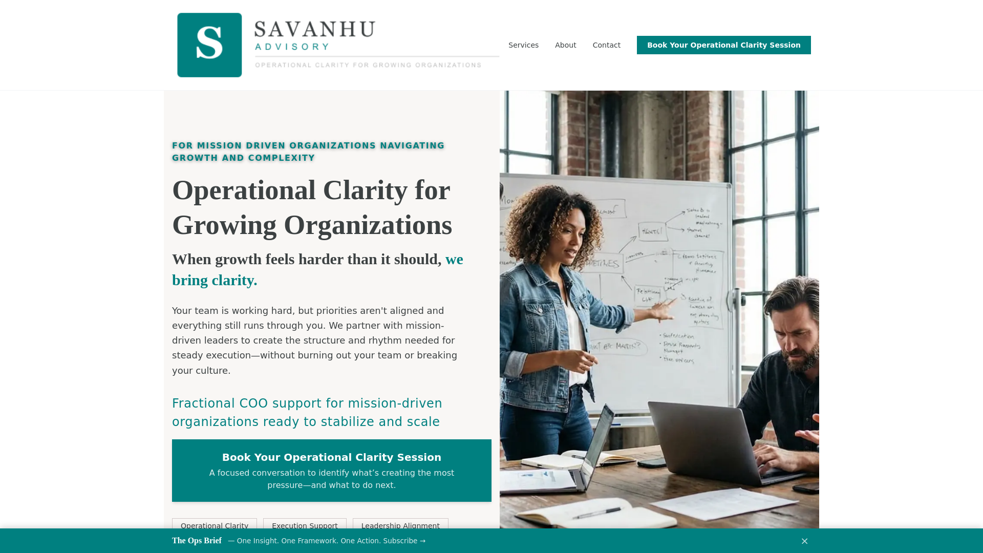 website screenshot of https://savanhuadvisory.com/